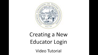 CTC Online - Creating a New Educator Login screenshot 1