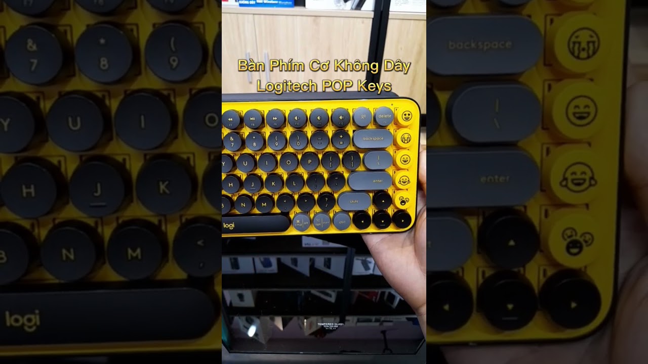 mở hộp và review bàn phím cơ không dây Logitech POP Keys 