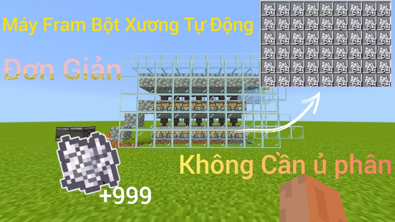 Cách làm máy fram bột xương tự động đơn giản không cần ủ Phân Minecraft ...