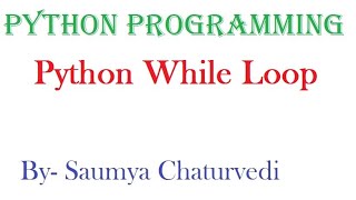 Python while loop