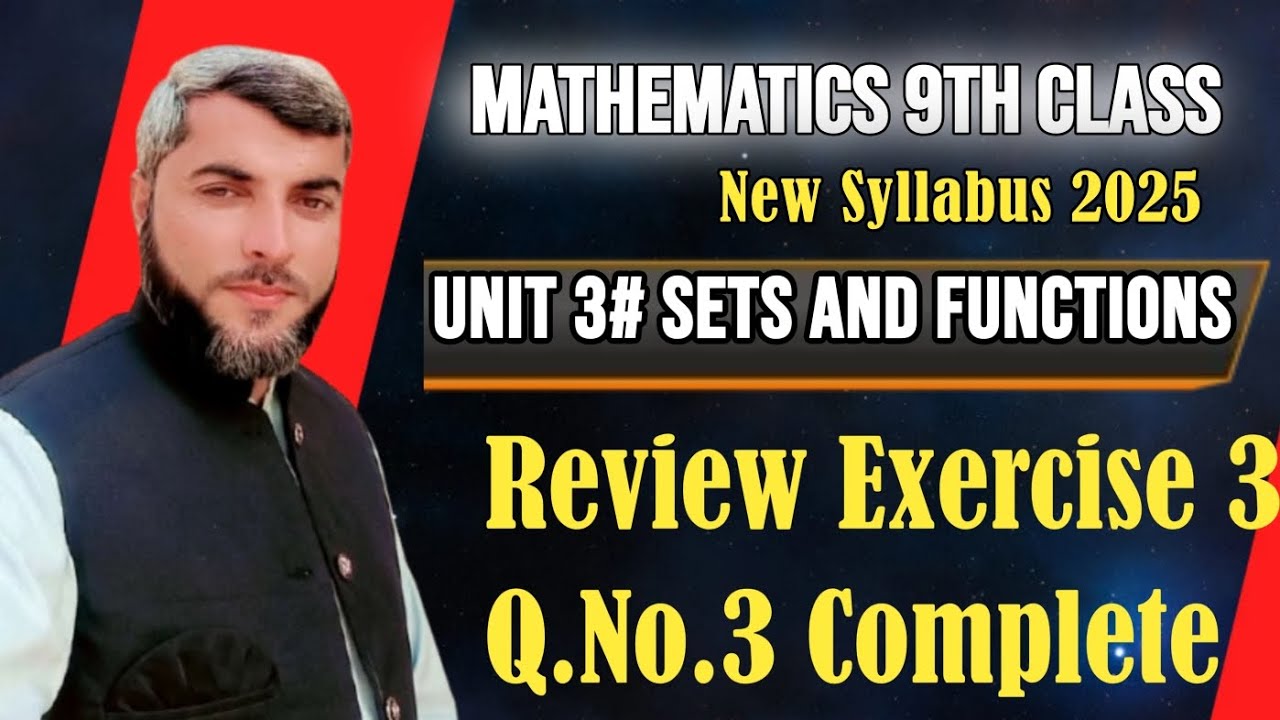 9th Class Math | Chapter#3 Sets and Functions | Review Exercise 3 Q.3 ...