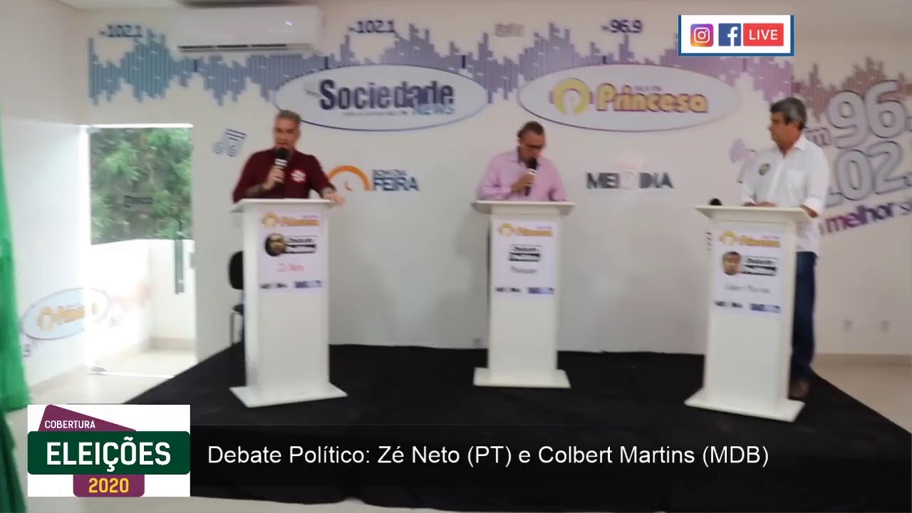 Segundo turno em Feira de Santana: debate entre Zé Neto (PT) e Colbert Martins (MDB)