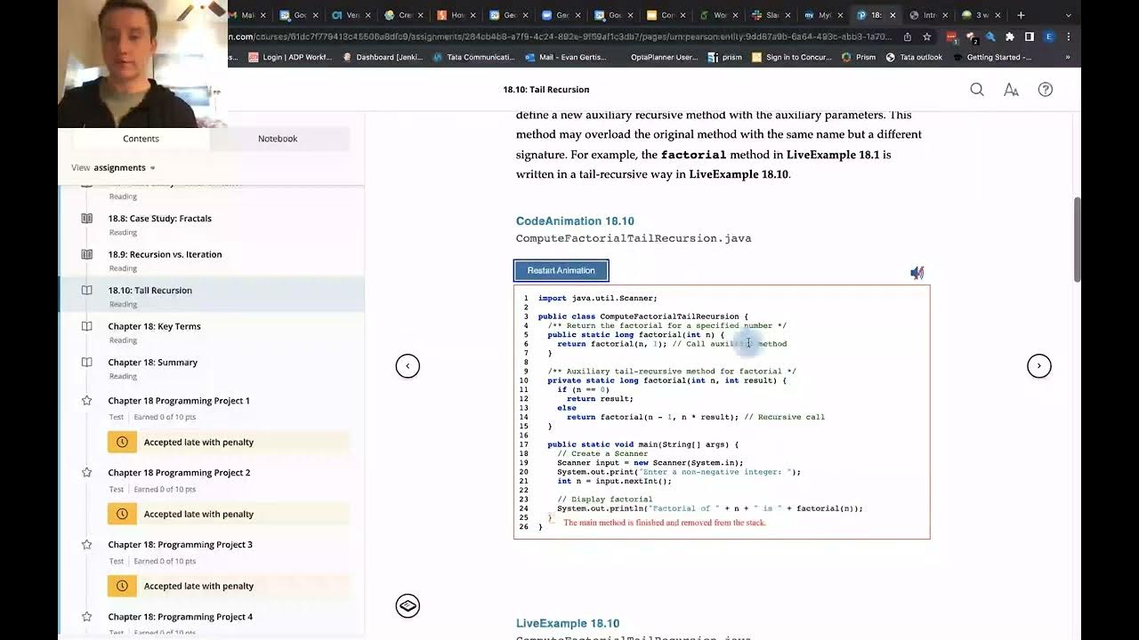 How to implement tail recursion in Java - YouTube
