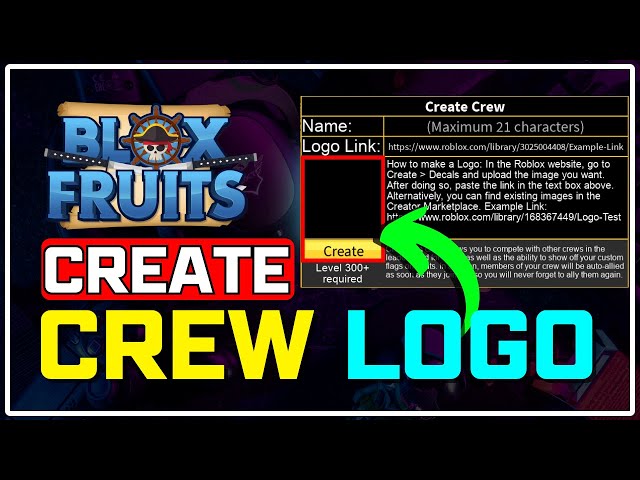 TUTORIAL on HOW TO CREATE CREW and USE CUSTOM LOGO in Blox Fruit [ ROBLOX ]  