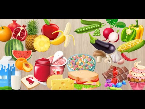 Puzzle for kids - learn food