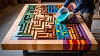 Creativity Beyond Limits: Discover the Amazing Combination of 3D Wood Mosaic Art with Epoxy Glue
