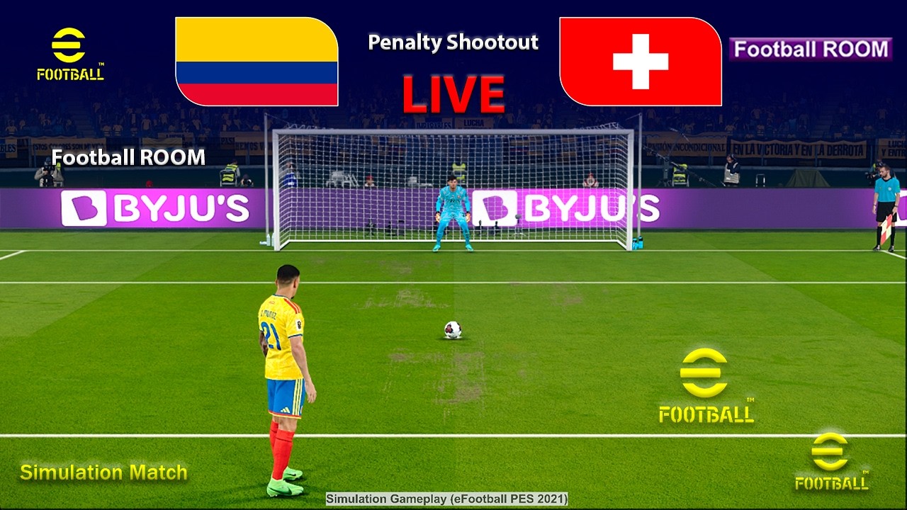 🔴 Switzerland vs Colombia Penalties LIVE | eFootball PES 2021 Simulation