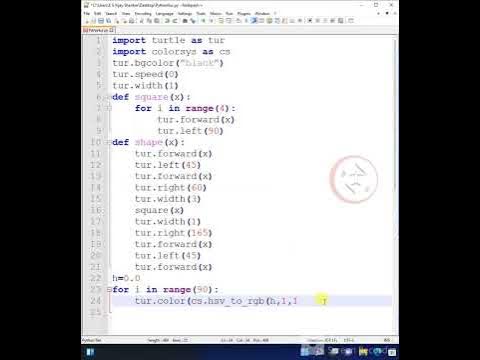 Multicolor Python Turtle Graphics Design Using Colorsys #Shorts #python ...