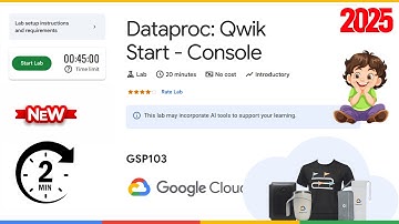 Dataproc: Qwik Start - Console | GSP103
