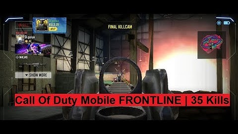 Call Of Duty Mobile FRONTLINE Gameplay | 35 Kills Record | COD Mobile Frontline Mode