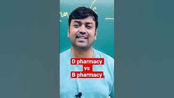 D pharmacy Vs B pharmacy || which one is best d pharma vs b pharma #pharmacy #students #shorts