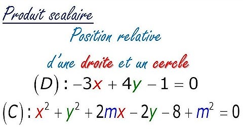 Exercice sur le produit scalaire (Position relative d