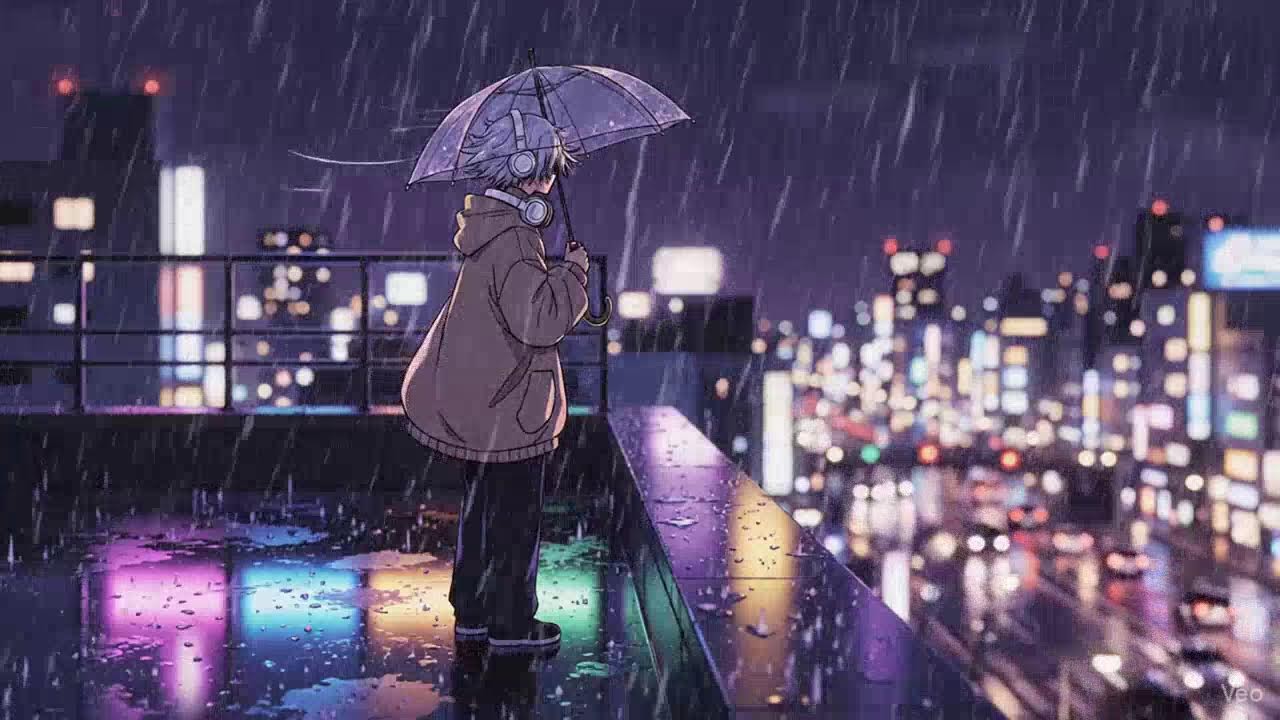 🌙 Late Night Study Music | 🎧 Lofi Hip Hop for Focus, Sleep & Calm | Rain Stream | The Japanese Town
