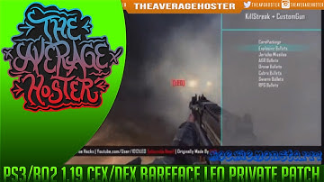 PS3/BO2 1.19 CEX/DEX BAREFACE LEO Private Patch GSC Mod Menu + Download