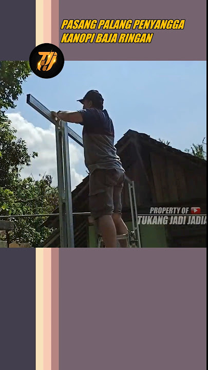 Pasang palang tengah kanopi baja ringan kuat dan rapi