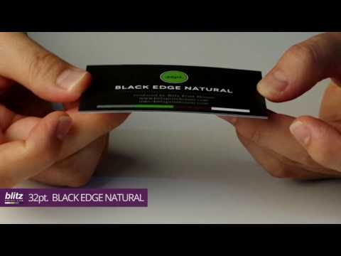 32pt Black Edge Natural Business Card By Blitz Print House You