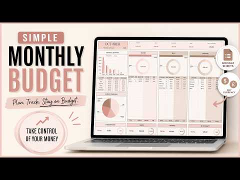 Simple Budget Spreadsheet Google Sheets⎜Step by Step Tutorial