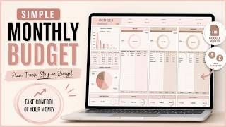 Simple Budget Spreadsheet Google Sheets⎜Step by Step Tutorial
