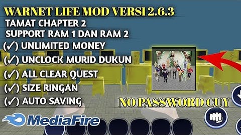 DOWNLOAD SAVE DATA WARNET LIFE VERSI 2.6.3 SEDERHANA COCOK BUAT RAM 1 DAN RAM 2