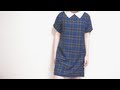 DIY Tartan Exposed Zipper Dress & Detachable Pointy Collarㅣmadebyaya