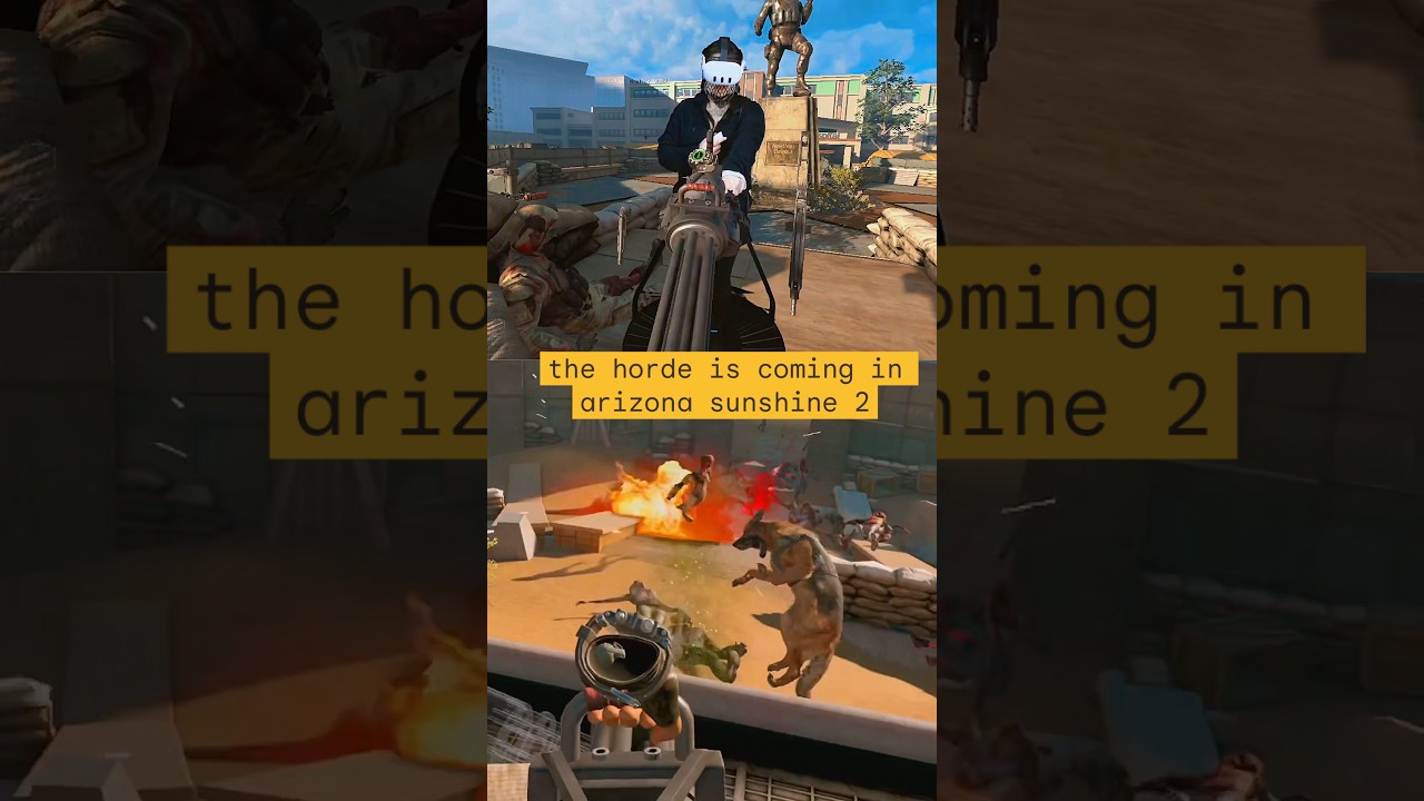 the horde is coming in arizona sunshine 2 #zombies #pcvr #gaming