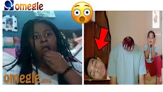 مقلب سقوط الراس على الارض 🔥😱 على اوميجل | Omegle