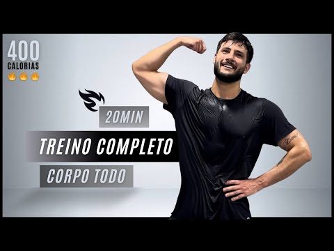 20 MIN DE EXERCÍCIO CARDIO HIIT - Corpo inteiro, sem equipamento, sem repetições