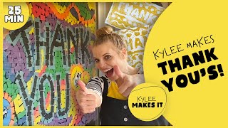 Kylee Makes Thank You's | Use Google Drawings, Create Mosaic Window, & Learn Styrofoam PrintMaking!