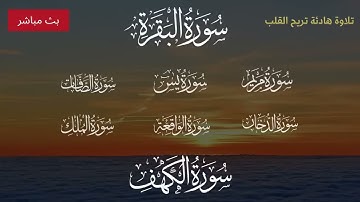 البقرة يس مريم الصافات الدخان الواقعة الملك الكهف - تلاوة هادئة