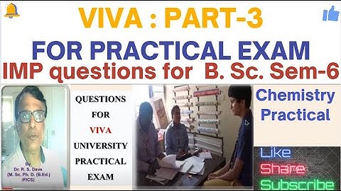Viva voce (Part-3) for Practical Exam: #chemistry #practical #UGC CSIR NET Exam