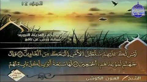 ختمة مرتلة العيون الكوشي الجزء 14 برواية ورش عن نافع