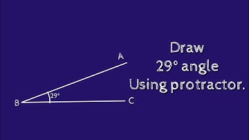 How to draw 29 degree angle using protractor. shsirclasses.