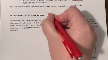 Chapter 24 Notes: Paired Samples