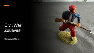 1:32 scale painted Civil War Zouaves