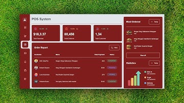 Vuejs 3 - Vitejs - Tailwind CSS  UI Design, POS  System  | Javascript - HTML - CSS | Curved Sidebar