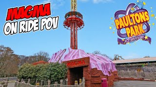Magma Drop Tower On Ride Pov At Paultons Park June 2023 4K