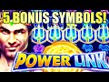 AMAZING! 5-BONUS SYMBOLS TRIGGER! $5.00 BET 🔱 POWER LINK NEPTUNE Slot Machine (SG)