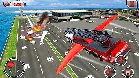 Flying Firefighter Robot Transform 911 Fire Truck - Fire Fighting Android Gameplay