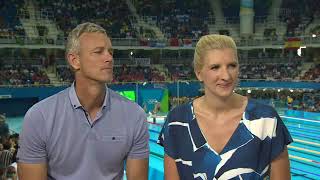 Helen Skelton amazing legs on Olympic Swimming | 20160809