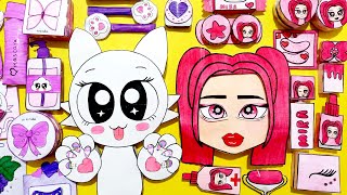  Paper DIY💄Mira HUNTRIX & Wenda SPRUNKI Skincare + Makeup + Nails DIY!