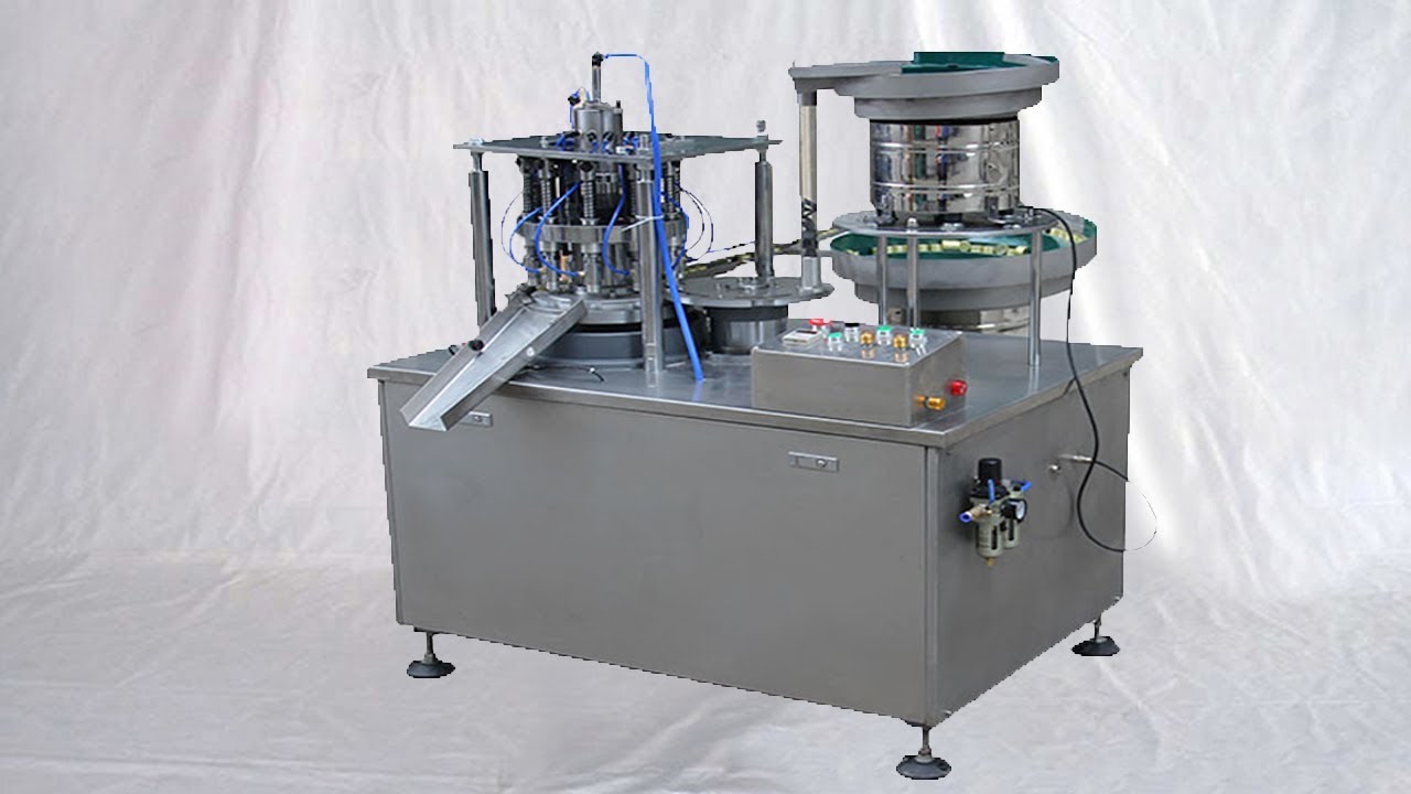 automatic caps wadding MC aluminum foil inserting assembling equipo de montaje de tapas