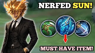NERFED SUN, FLEETING TIME IS A MUST HAVE! (no cooldown!🙉) SUN BEST BUILD AND EMBLEM -MLBB screenshot 3
