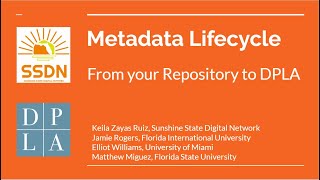 Famous The Metadata Lifecycle: From Your Repository to DPLA Profile