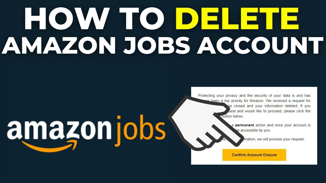 How To Delete Amazon Jobs Account (2024) YouTube