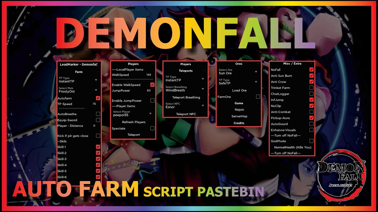 Demon Fall Script  FROST ONI FARM, FLY, MISC STUFF & MORE!! - The