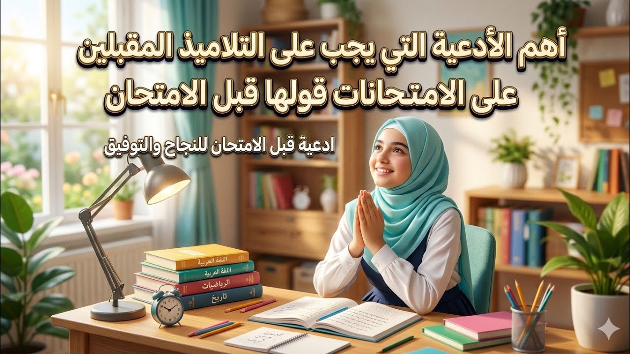دعاء النجاح في الامتحانات ردده قبل الامتحان يفتح الله عليك فتوح العارفين