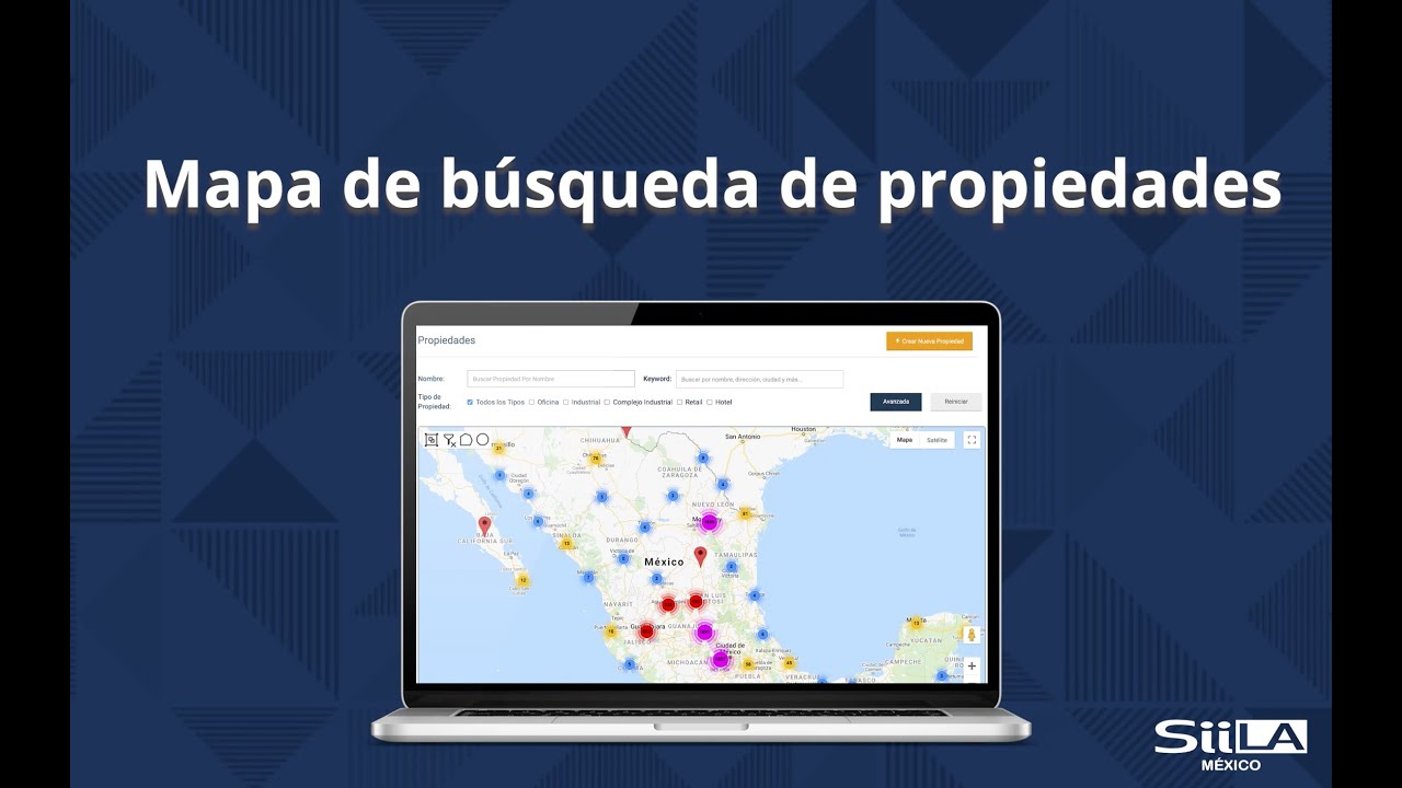 Mapa de Búsqueda de Propiedades en SiiLA México