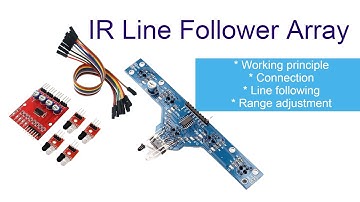 What is IR Line Follower Array | Line Follower Robot | Connections | L293d