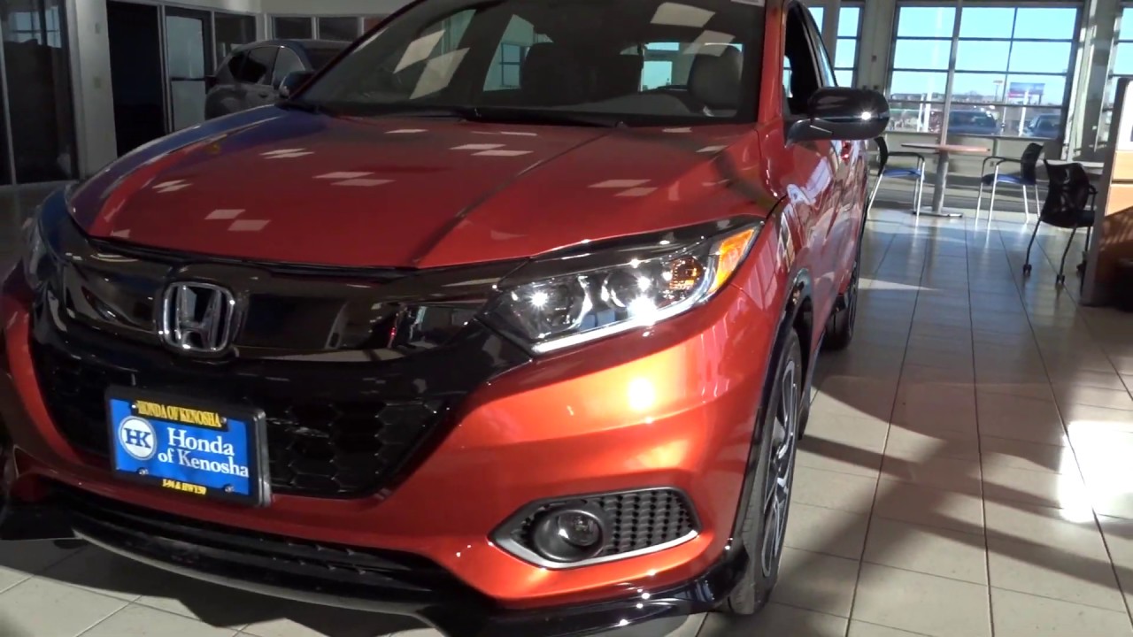 KENOSHA HONDA 2019 HONDA HRV SPORT ORANGEBURST YouTube