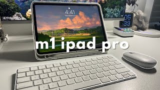 m1 ipad pro 11" silver  | unboxing, accessories, & setup